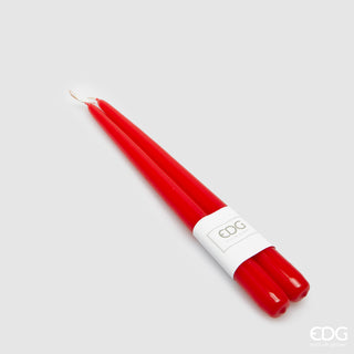 EDG Enzo De Gasperi Set 2 Pezzi Candele Stelo Rosso