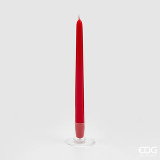 EDG Enzo De Gasperi Set of 10 Cone Stem Candles H28 cm Dark Red