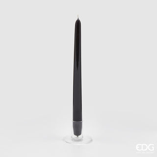 EDG Enzo De Gasperi - Juego de 10 velas cónicas, altura 28 cm, color negro