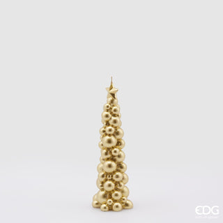 EDG Enzo De Gasperi Christmas Tree Sphere Candle H21.5 cm Gold