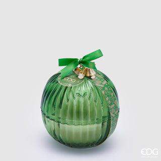 EDG Enzo De Gasperi Vela Esfera de Vidrio de Cedro D11 cm Verde