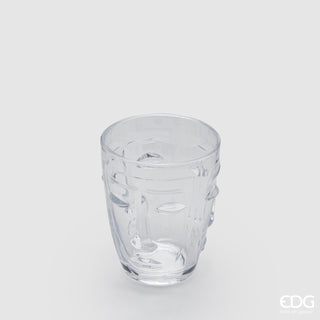 EDG Enzo De Gasperi Set of 6 Transparent Face Glasses H10 cm