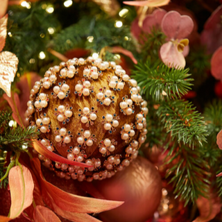 EDG Enzo De Gasperi Elizabeth Gold Weihnachtskugel D10 cm