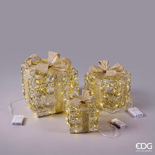 EDG Enzo De Gasperi Decoro Set 3 Pacchi Regalo 90 Microled