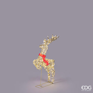 EDG Enzo De Gasperi Rentier mit Schleife Dekoration 400 Microled H72 cm