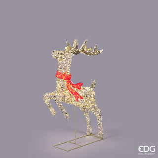 EDG Enzo De Gasperi Decoro Renna con Fiocco 720 Microled H93 cm