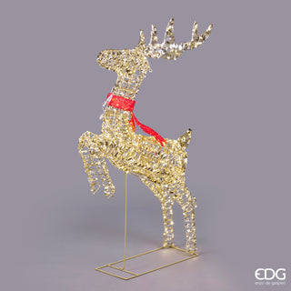 EDG Enzo De Gasperi Decoro Renna con Fiocco 960 Microled H119 cm