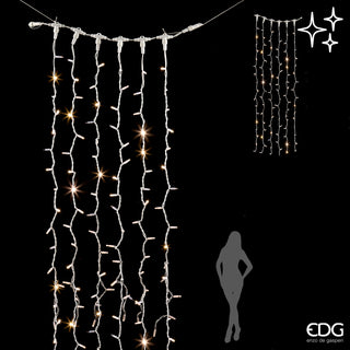 EDG Enzo De Gasperi Cascata Led da Esterno 2 Metri 120 con Maxi Led Prolungabile