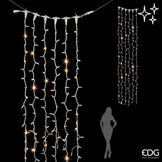EDG Enzo De Gasperi Cascata Led da Esterno 3 Metri 180 Maxi Led Prolungabile