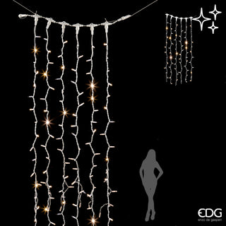 EDG Enzo De Gasperi Cascata Led da Esterno 1,5 Metri con 90 Maxi Led Prolungabile