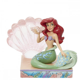 Figura Ariel de colores Enesco con concha en resina
