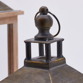 EDG Enzo De Gasperi Set 2 Lanterne Quadrate in Legno