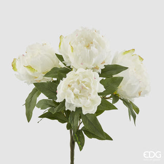 EDG Enzo De Gasperi Bouquet 5 Cream Peonies 48 cm