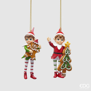 EDG Enzo de Gasperi Set mit 2 Elfendekorationen, H 13 cm