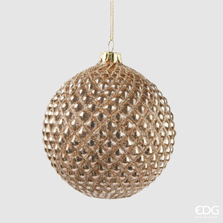 EDG Enzo De Gasperi Christmas Ball Rhombus Glass D12 cm Gold