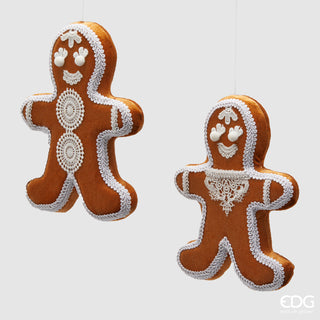 EDG Enzo de Gasperi Set 2 Decoro di Natale Marzapane H19 cm