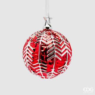 EDG Enzo De Gasperi Pallina di Natale Zigzag D10 cm