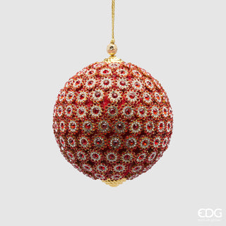 EDG Enzo De Gasperi Pallina di Natale Diamond D10 cm Rosso