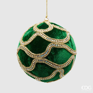 EDG Enzo De Gasperi Pallina di Natale Verde Deco Gemme D12 cm