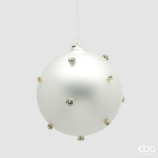 EDG Enzo De Gasperi White Diamond Christmas Ball D12 cm