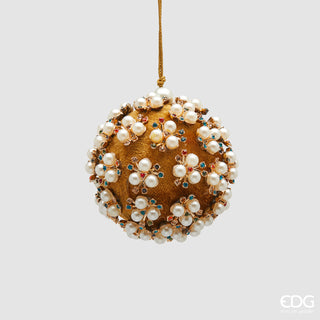 EDG Enzo De Gasperi Elizabeth Gold Weihnachtskugel D8 cm