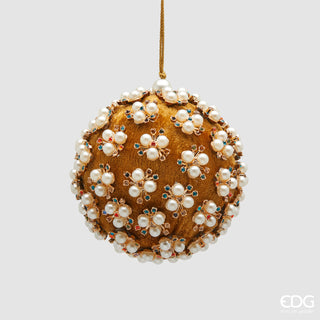 EDG Enzo De Gasperi Elizabeth Gold Weihnachtskugel D10 cm