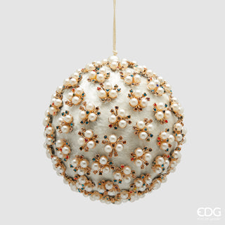 EDG Enzo De Gasperi Weihnachtskugel Elizabeth White D12 cm