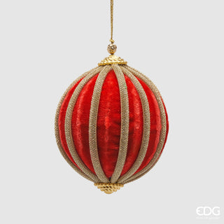 EDG Enzo De Gasperi Red Velvet Christmas Ball D10 cm