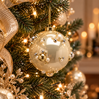 EDG Enzo De Gasperi Pallina di Natale Bolle D10 cm Oro