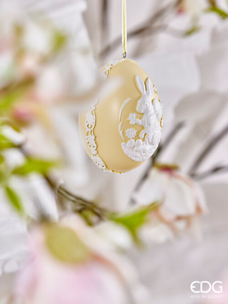 EDG Enzo De Gasperi Set 6 Decorazioni Uovo da Appendere H10,5 cm