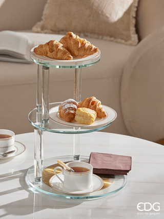 EDG Enzo De Gasperi Alzata Decorativa Splendor Rotonda H38 cm