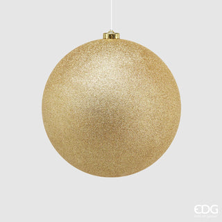 EDG Enzo de Gasperi Pallina di Natale Poly Grande Glitter Oro D20 cm