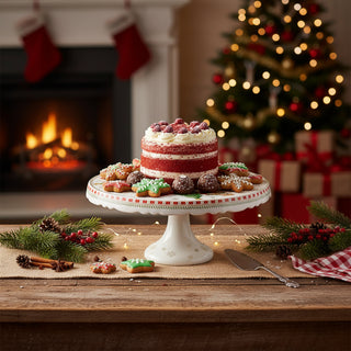 Brandani Alzata Natalizia Racconti D29 cm in Porcellana