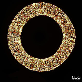 EDG Enzo De Gasperi Corona Ghirlanda 3D Con Luci Led D70 cm