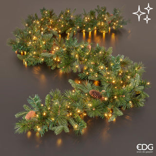 EDG Enzo De Gasperi Christmas Banner Pine coon pine cones 300 LEDs 2.70 m