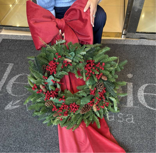 Lena Flowers Outdoor Garland with Christmas Decoration D38 cm