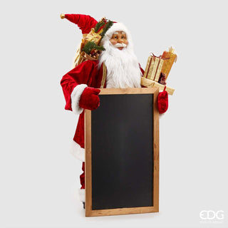 EDG Enzo De Gasperi Papá Noel con pizarra y maxi regalos H82 cm