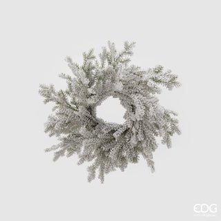 EDG Enzo De Gasperi Super Snow Pine Christmas Wreath D40 cm