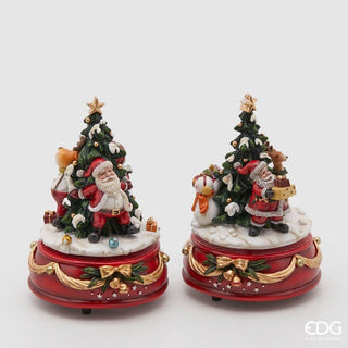 EDG Enzo De Gasperi Set 2 Carillon Babbo Natale H14 cm