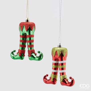 EDG Enzo de Gasperi Set of 2 Elf Sock Decorations H11 cm