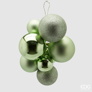 EDG Enzo de Gasperi Palline di Natale Decorazione Grappolo 10 pezzi Verde