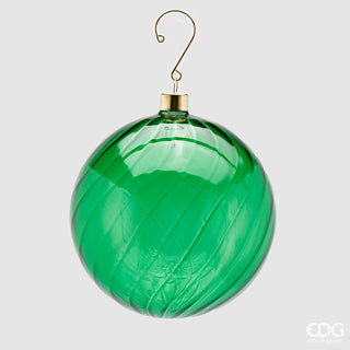 EDG Enzo De Gasperi Christmas Bauble Glass Vortex D12 Green