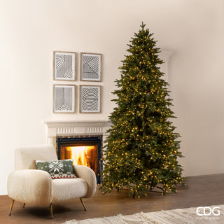 EDG Enzo de Gasperi Albero di Natale Pino Cristallo 270 cm Natural con 3100 Mini Led