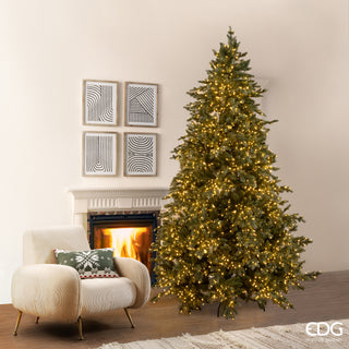 EDG Enzo De Gasperi Albero di Natale Pino Argentato H270 cm con 6500 Mini Led