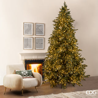 EDG Enzo De Gasperi Albero di Natale Pino Argentato H300 cm con 8500 Mini Led