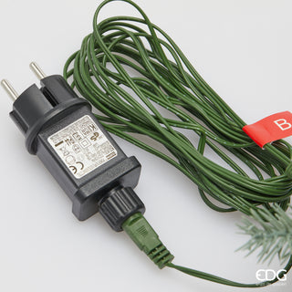 EDG Enzo De Gasperi Girlande aus Kiefernholz, silberfarben, mit 170 mm Durchmesser, H270 cm