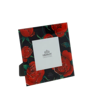 Hervit Marco navideño Rose Baccarat 17x17 cm negro