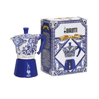 Bialetti Moka Express 6 Tazze Dolce & Gabbana Blu Mediterraneo