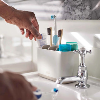 Joseph&amp;Joseph EasyStore Großer Badezimmer-Aufbewahrungskorb, Ecru