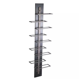 PTMD Collection Portabottiglie da Parete in Ferro Nero H110 cm